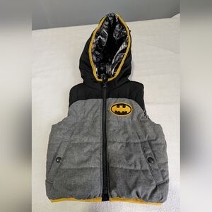 Hooded Batman Vest with Bat Ears Hood Baby GAP 2T 18 To 24 months